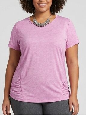 😍SHOW SPECIAL ACX Pink Short sleeve Open Back Athletic Top XL